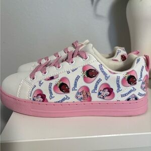Disney Kids White and Pink Princess Sneakers